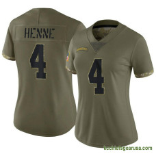 Womens Kansas City Chiefs Chad Henne Olive Game 2022 Salute To Service Kcc216 Jersey C1146